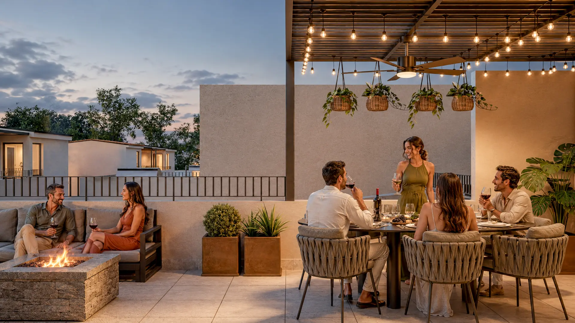 Rooftop y terraza social en Nogalia