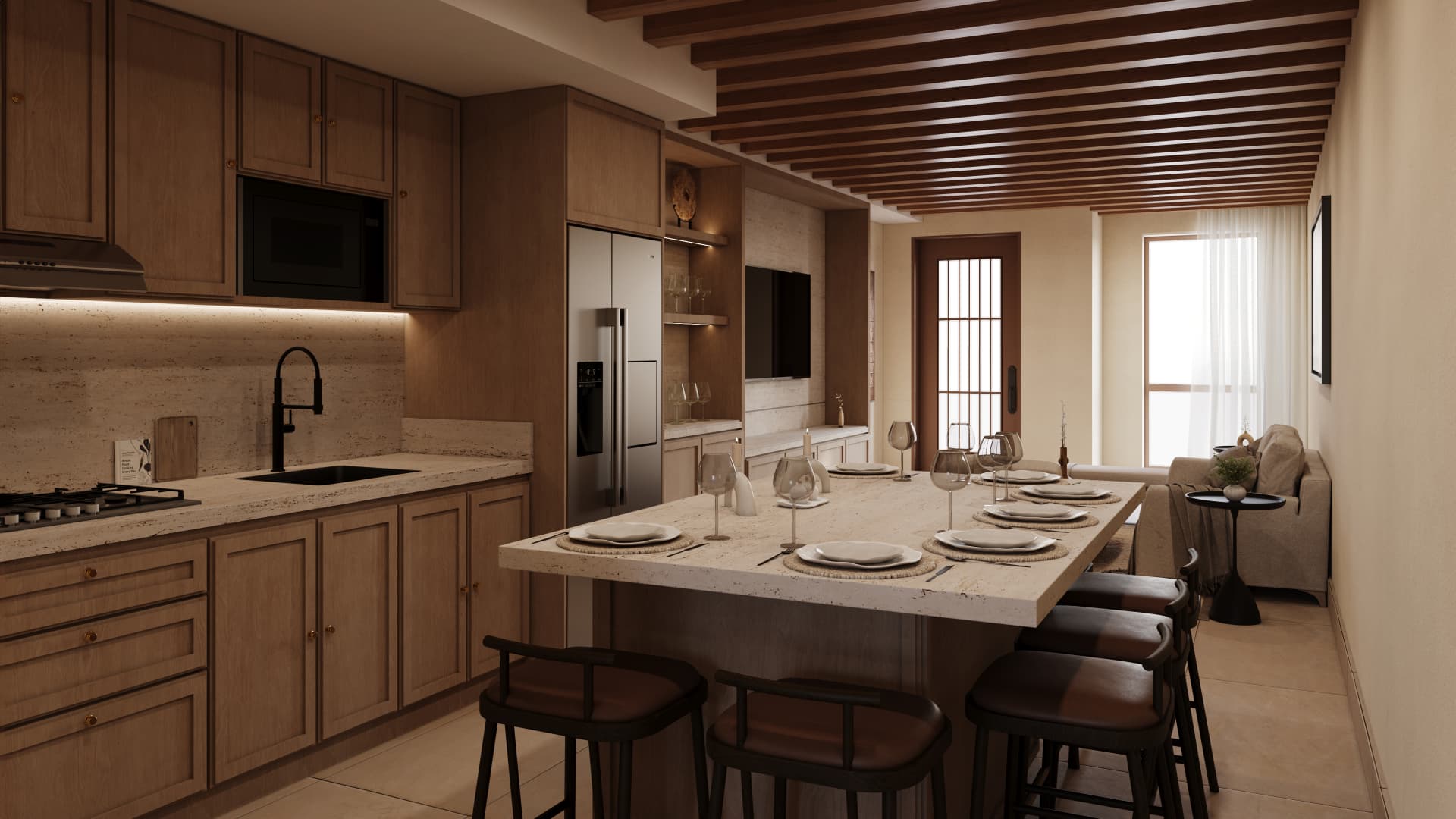 Interior de la villa Sabino